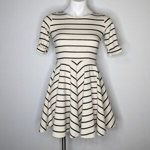 ✨3/$15 Others Follow off white & navy skater dress XS